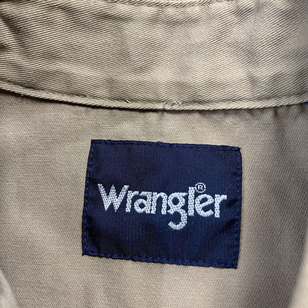 Wrangler Brushpopper Shirt Mens Size XL Button Up Extra Large Beige* - Picture 3 of 12